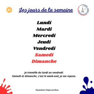 Read more about the article Les jours de la semaine