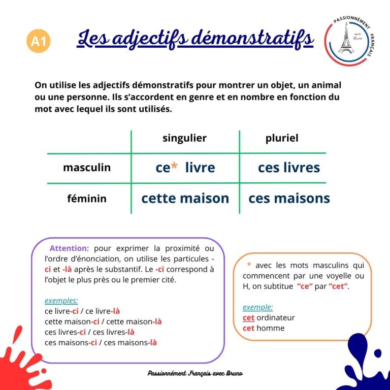 Read more about the article Les adjectifs démonstratifs