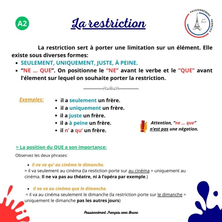 Read more about the article La restriction