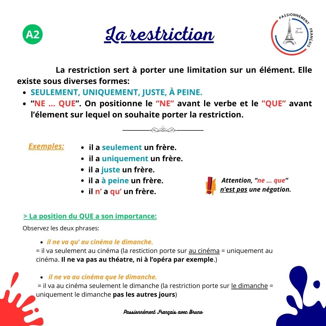 You are currently viewing La restriction