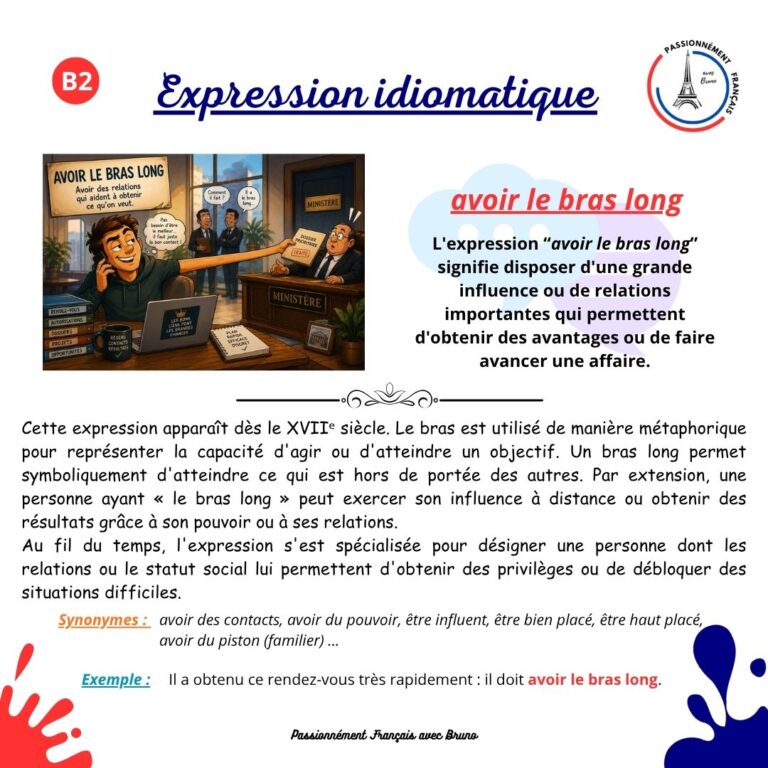 Read more about the article Avoir le bras long