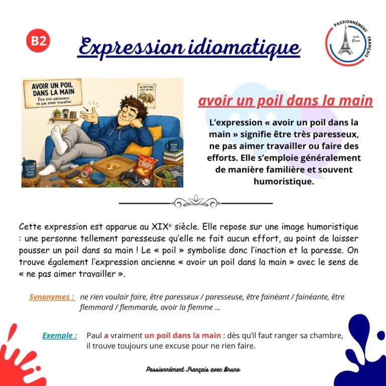 Read more about the article Avoir un poil dans la main