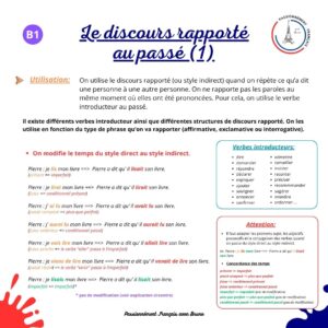 Read more about the article Le discours rapporté au passé